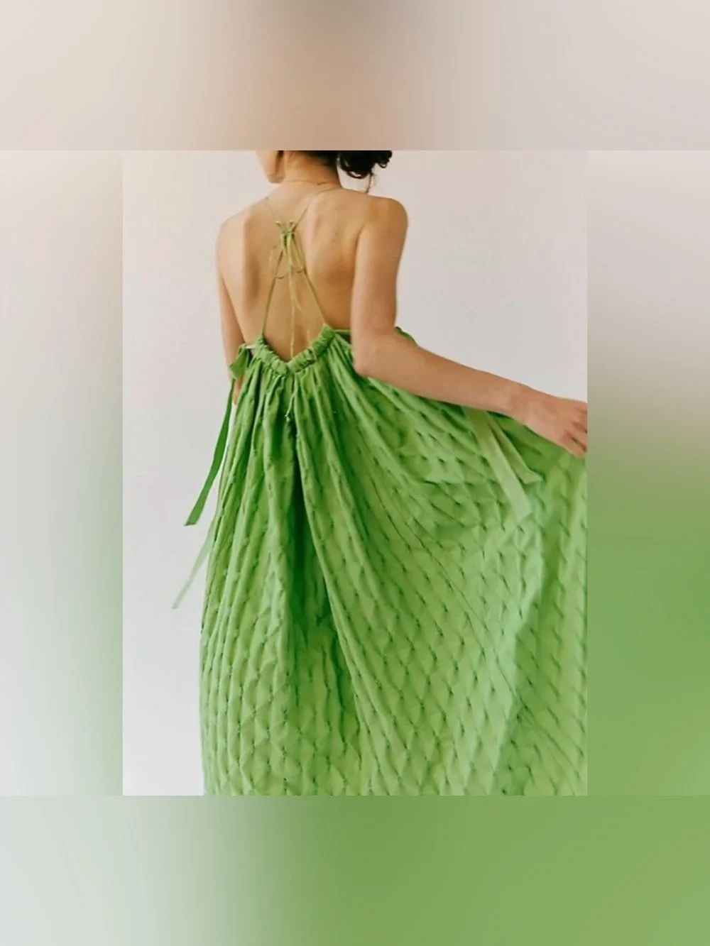 NWOT Free People Primmy Midi Dress - greengage green - XS